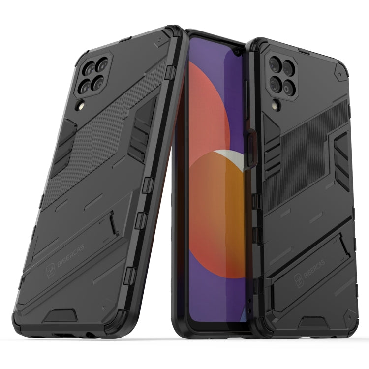 For Samsung Galaxy M12 Punk Armor 2 in 1 PC + TPU Shockproof Case with Invisible Holder