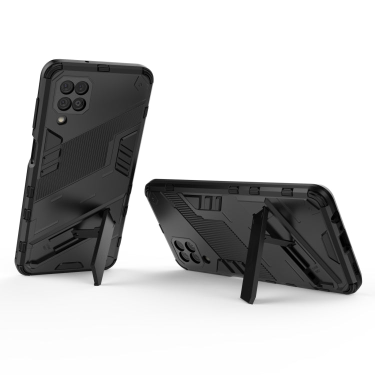 For Samsung Galaxy M12 Punk Armor 2 in 1 PC + TPU Shockproof Case with Invisible Holder