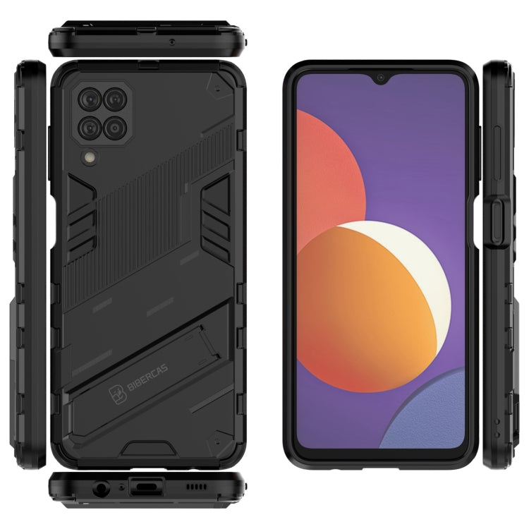 For Samsung Galaxy M12 Punk Armor 2 in 1 PC + TPU Shockproof Case with Invisible Holder