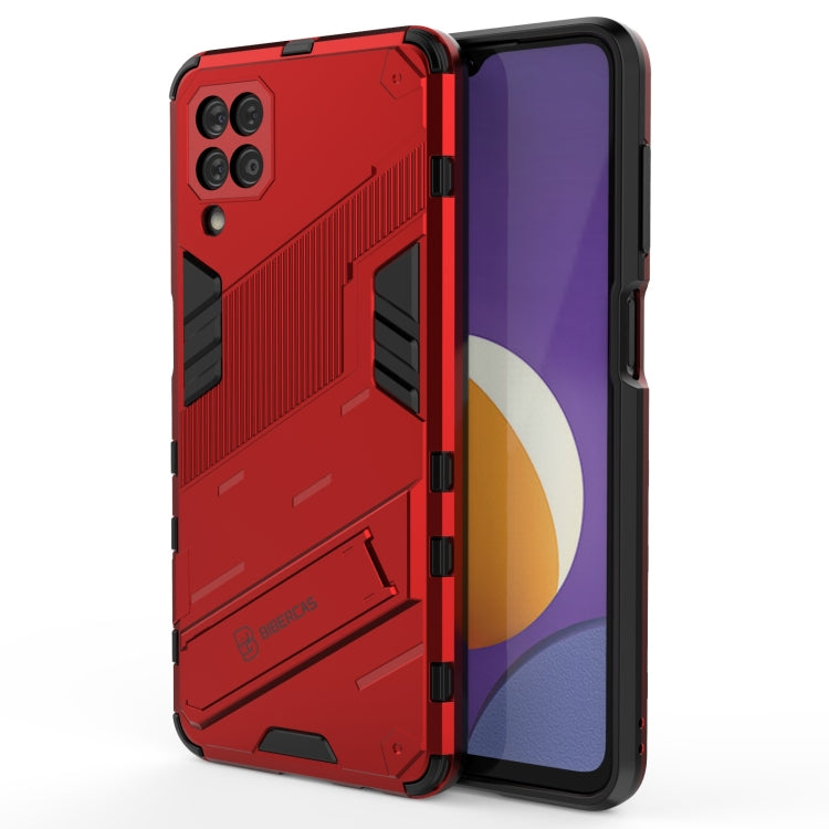 For Samsung Galaxy M12 Punk Armor 2 in 1 PC + TPU Shockproof Case with Invisible Holder