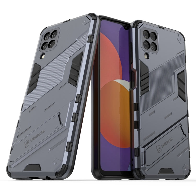 For Samsung Galaxy M12 Punk Armor 2 in 1 PC + TPU Shockproof Case with Invisible Holder