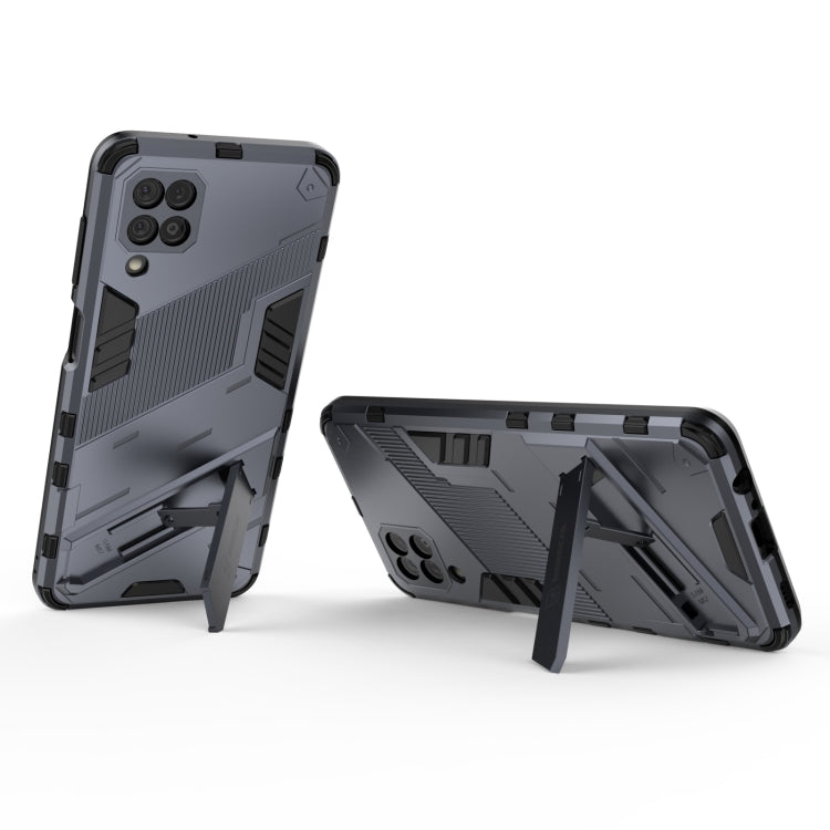For Samsung Galaxy M12 Punk Armor 2 in 1 PC + TPU Shockproof Case with Invisible Holder