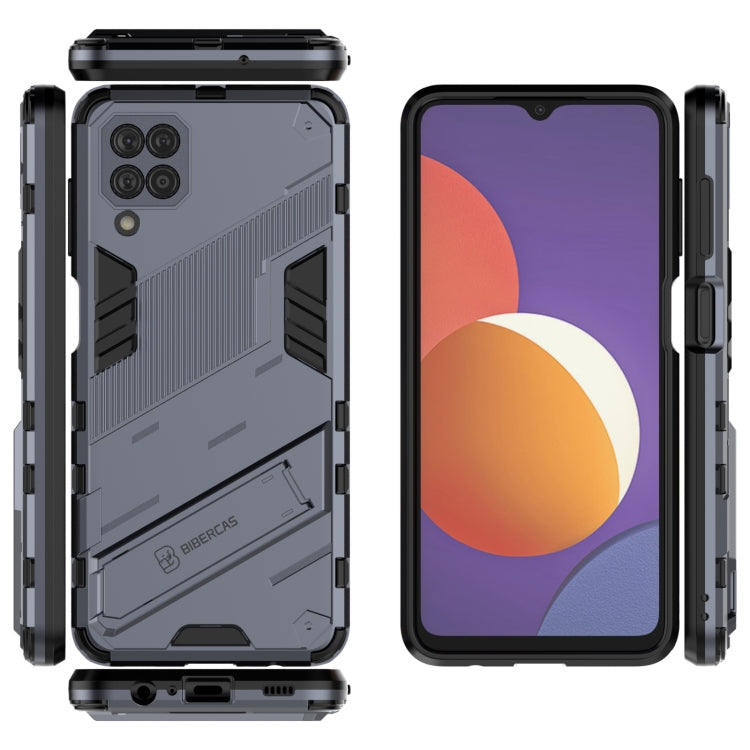 For Samsung Galaxy M12 Punk Armor 2 in 1 PC + TPU Shockproof Case with Invisible Holder