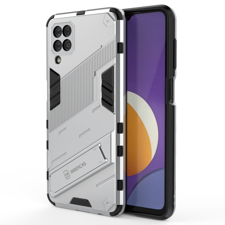 For Samsung Galaxy M12 Punk Armor 2 in 1 PC + TPU Shockproof Case with Invisible Holder