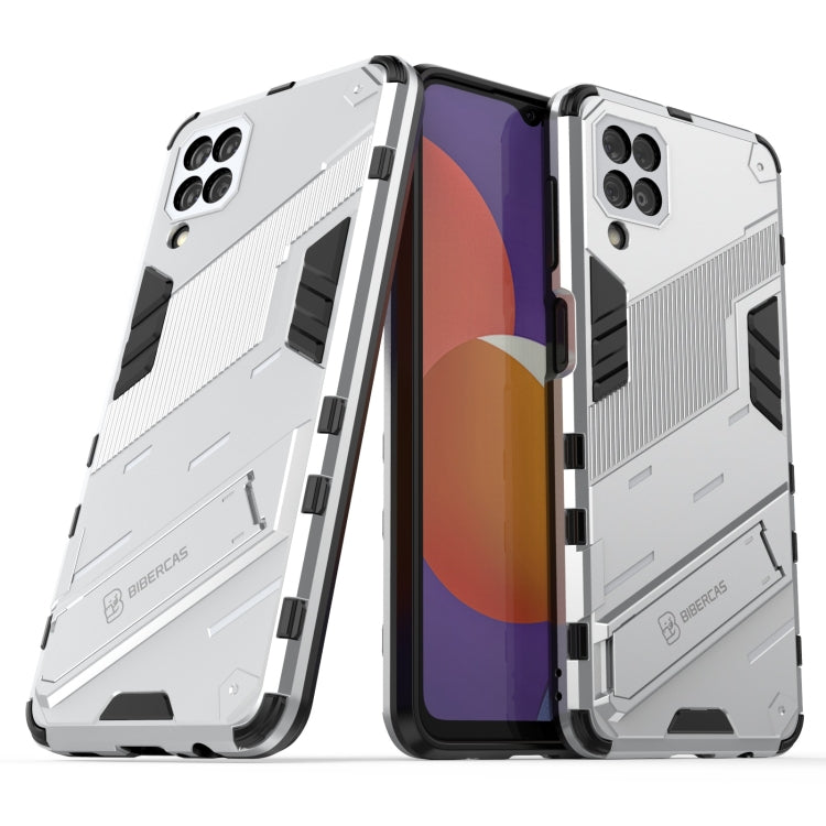 For Samsung Galaxy M12 Punk Armor 2 in 1 PC + TPU Shockproof Case with Invisible Holder