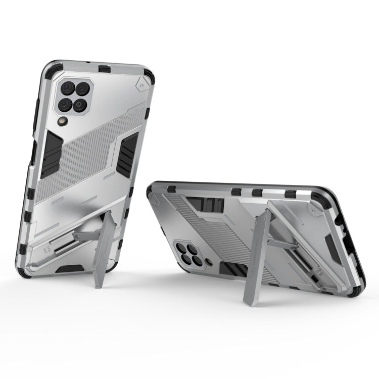 For Samsung Galaxy M12 Punk Armor 2 in 1 PC + TPU Shockproof Case with Invisible Holder