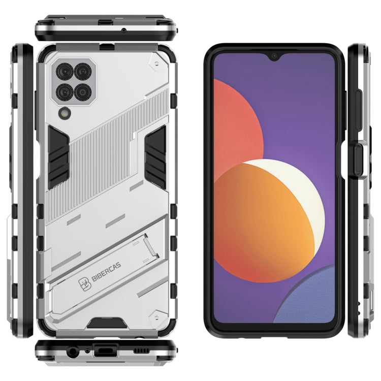 For Samsung Galaxy M12 Punk Armor 2 in 1 PC + TPU Shockproof Case with Invisible Holder