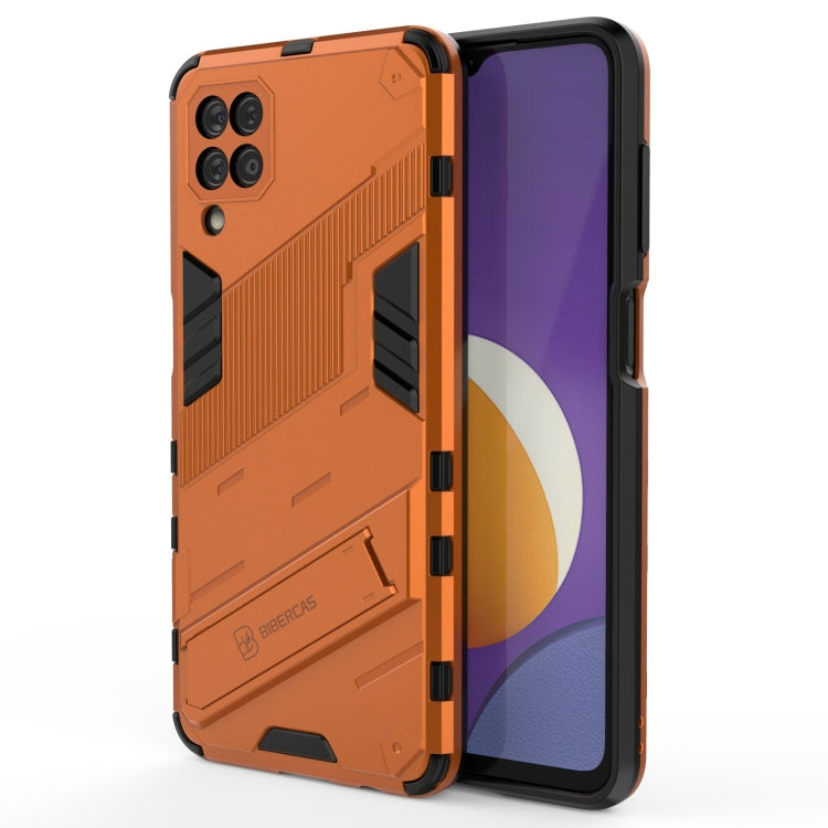 For Samsung Galaxy M12 Punk Armor 2 in 1 PC + TPU Shockproof Case with Invisible Holder