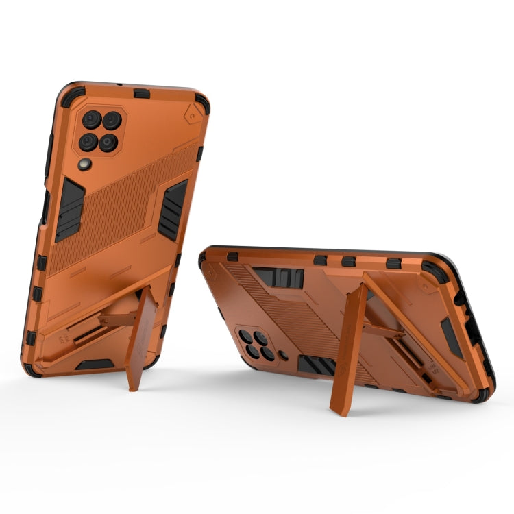 For Samsung Galaxy M12 Punk Armor 2 in 1 PC + TPU Shockproof Case with Invisible Holder