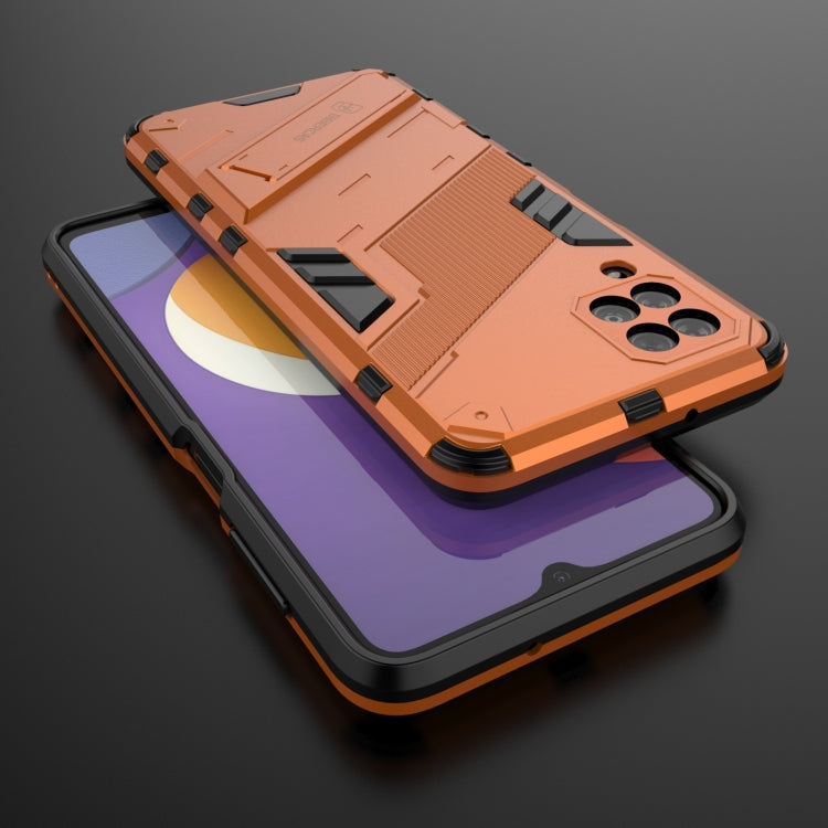 For Samsung Galaxy M12 Punk Armor 2 in 1 PC + TPU Shockproof Case with Invisible Holder
