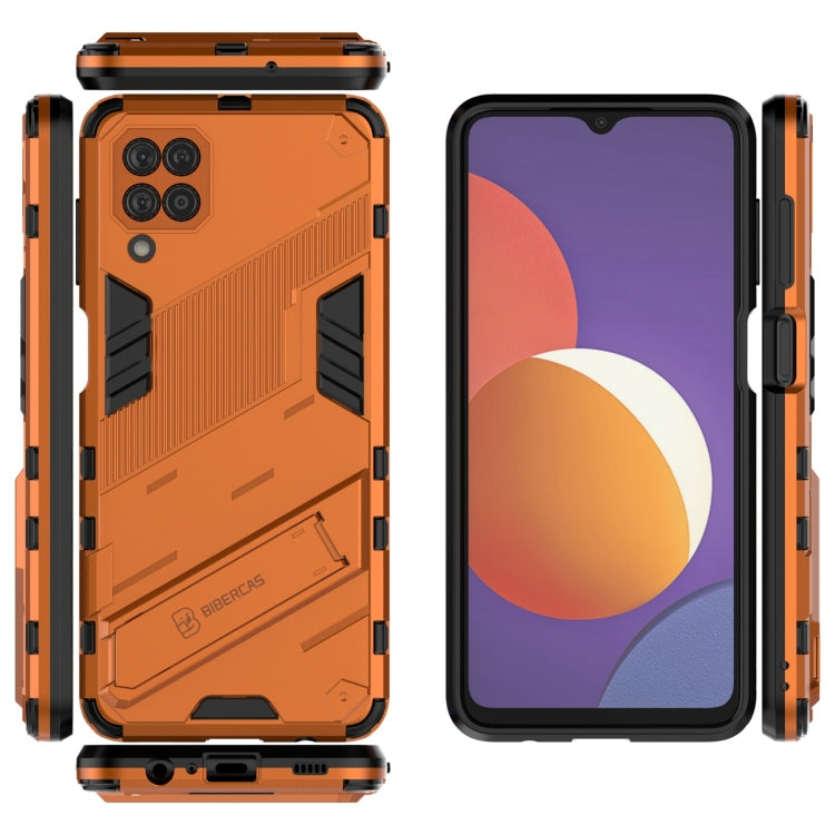 For Samsung Galaxy M12 Punk Armor 2 in 1 PC + TPU Shockproof Case with Invisible Holder