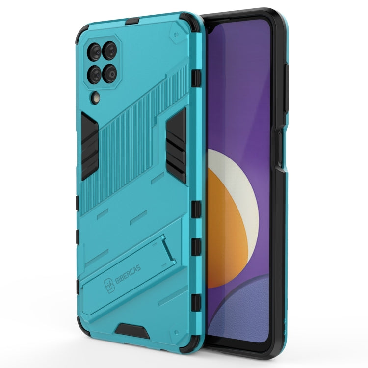 For Samsung Galaxy M12 Punk Armor 2 in 1 PC + TPU Shockproof Case with Invisible Holder