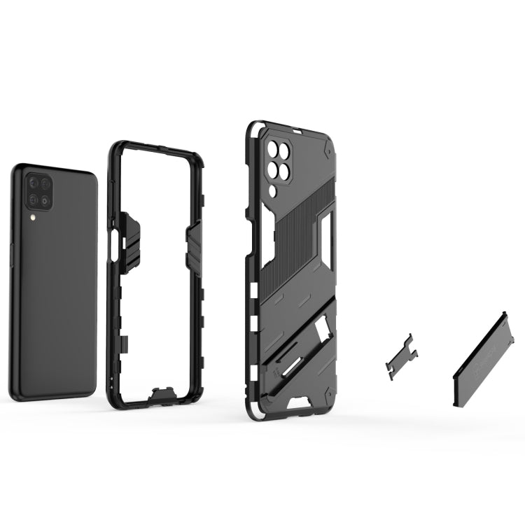 For Samsung Galaxy M12 Punk Armor 2 in 1 PC + TPU Shockproof Case with Invisible Holder