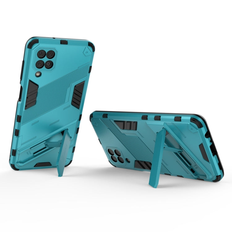 For Samsung Galaxy M12 Punk Armor 2 in 1 PC + TPU Shockproof Case with Invisible Holder