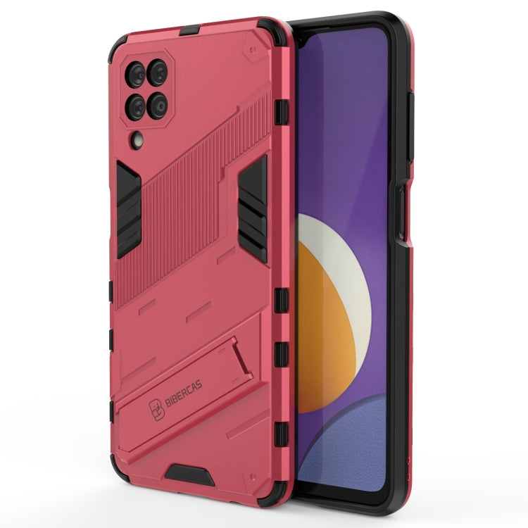 For Samsung Galaxy M12 Punk Armor 2 in 1 PC + TPU Shockproof Case with Invisible Holder