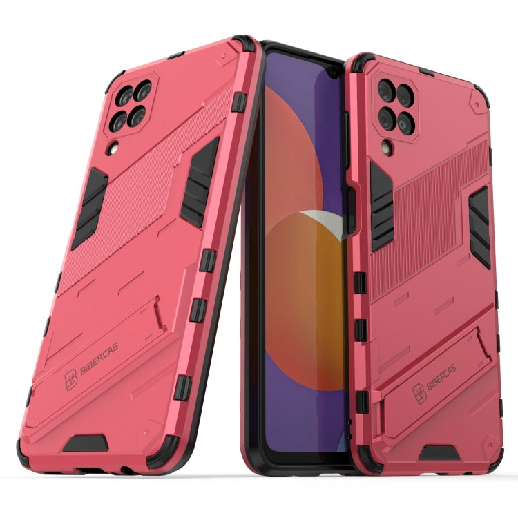For Samsung Galaxy M12 Punk Armor 2 in 1 PC + TPU Shockproof Case with Invisible Holder