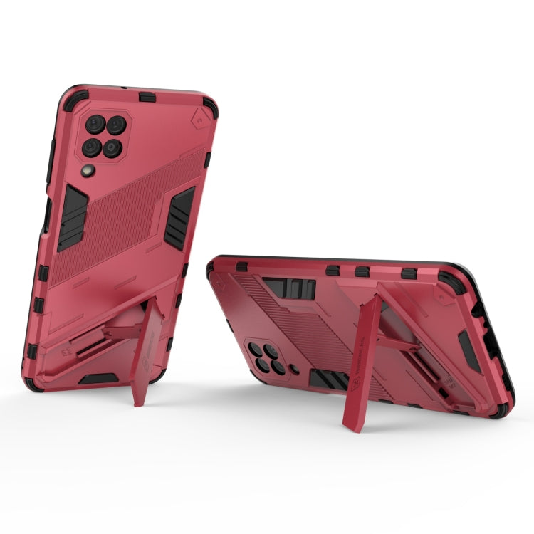 For Samsung Galaxy M12 Punk Armor 2 in 1 PC + TPU Shockproof Case with Invisible Holder