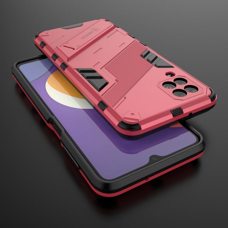 For Samsung Galaxy M12 Punk Armor 2 in 1 PC + TPU Shockproof Case with Invisible Holder
