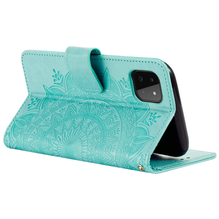 For Samsung Galaxy A22 5G Totem Flower Embossed Horizontal Flip TPU + PU Leather Case with Holder & Card Slots & Wallet