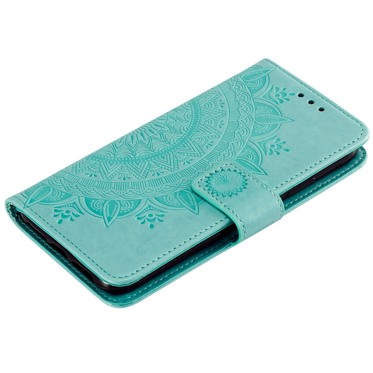For Samsung Galaxy A22 5G Totem Flower Embossed Horizontal Flip TPU + PU Leather Case with Holder & Card Slots & Wallet