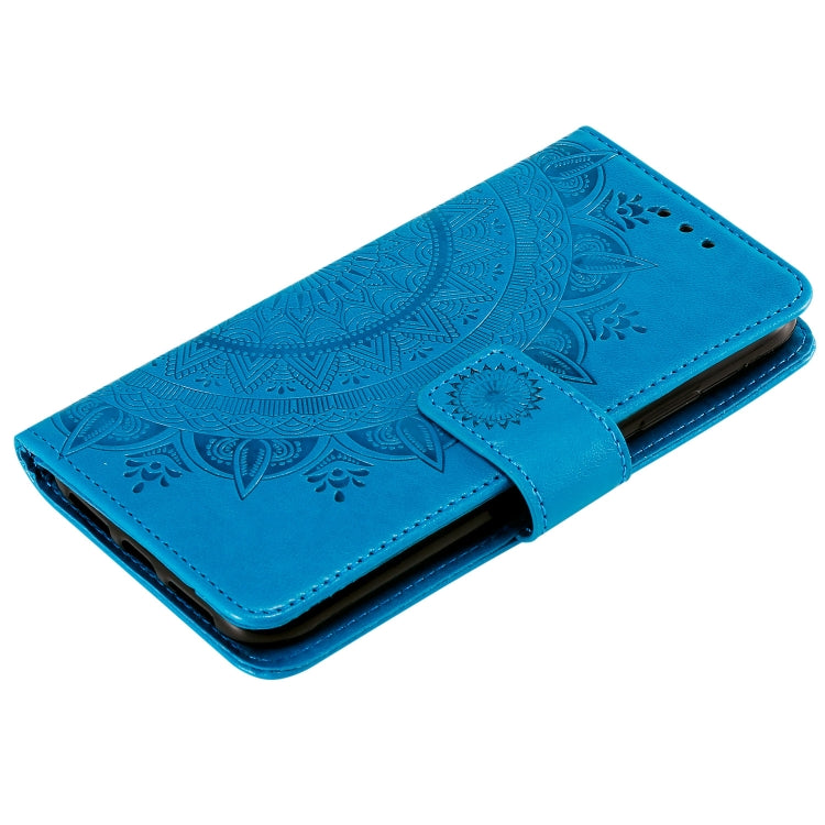 For Samsung Galaxy A22 5G Totem Flower Embossed Horizontal Flip TPU + PU Leather Case with Holder & Card Slots & Wallet