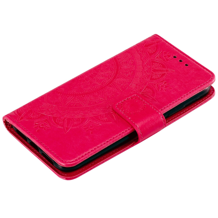 For Samsung Galaxy A22 5G Totem Flower Embossed Horizontal Flip TPU + PU Leather Case with Holder & Card Slots & Wallet