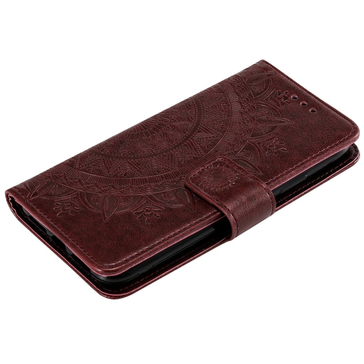 For Samsung Galaxy A22 5G Totem Flower Embossed Horizontal Flip TPU + PU Leather Case with Holder & Card Slots & Wallet