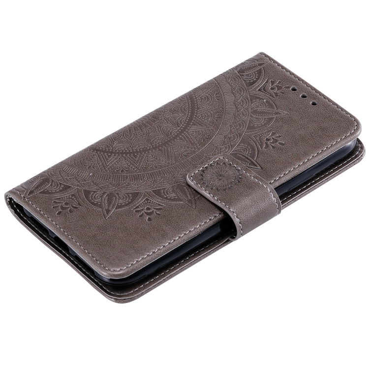For Samsung Galaxy A22 5G Totem Flower Embossed Horizontal Flip TPU + PU Leather Case with Holder & Card Slots & Wallet