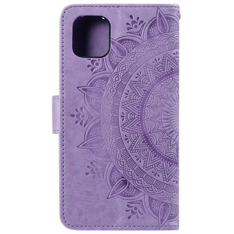 For Samsung Galaxy A22 5G Totem Flower Embossed Horizontal Flip TPU + PU Leather Case with Holder & Card Slots & Wallet