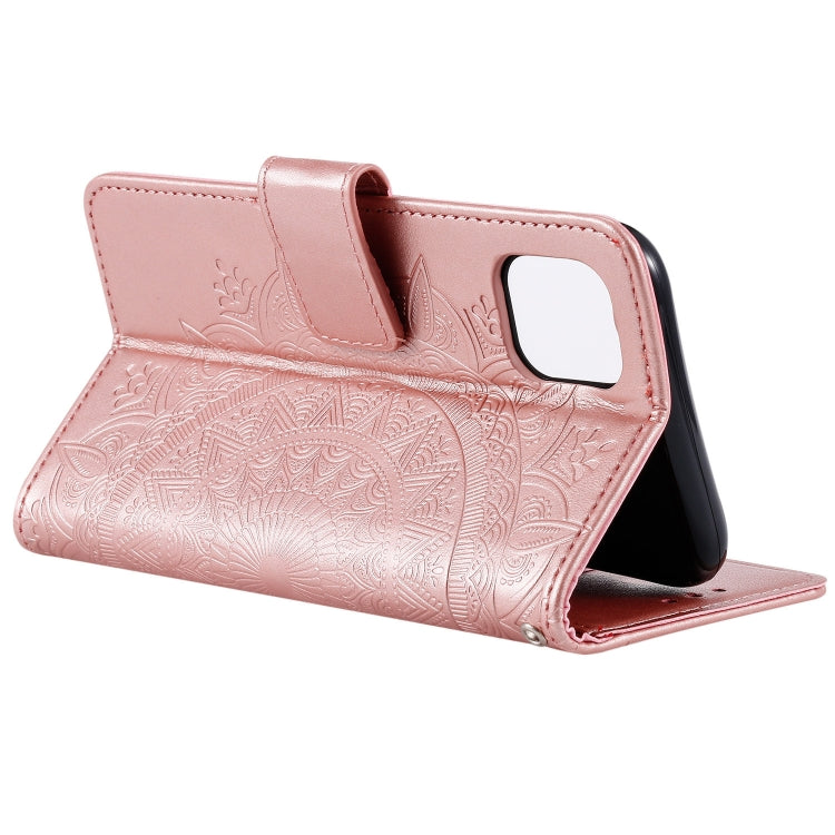 For Samsung Galaxy A22 5G Totem Flower Embossed Horizontal Flip TPU + PU Leather Case with Holder & Card Slots & Wallet