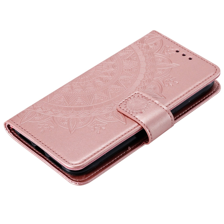 For Samsung Galaxy A22 5G Totem Flower Embossed Horizontal Flip TPU + PU Leather Case with Holder & Card Slots & Wallet