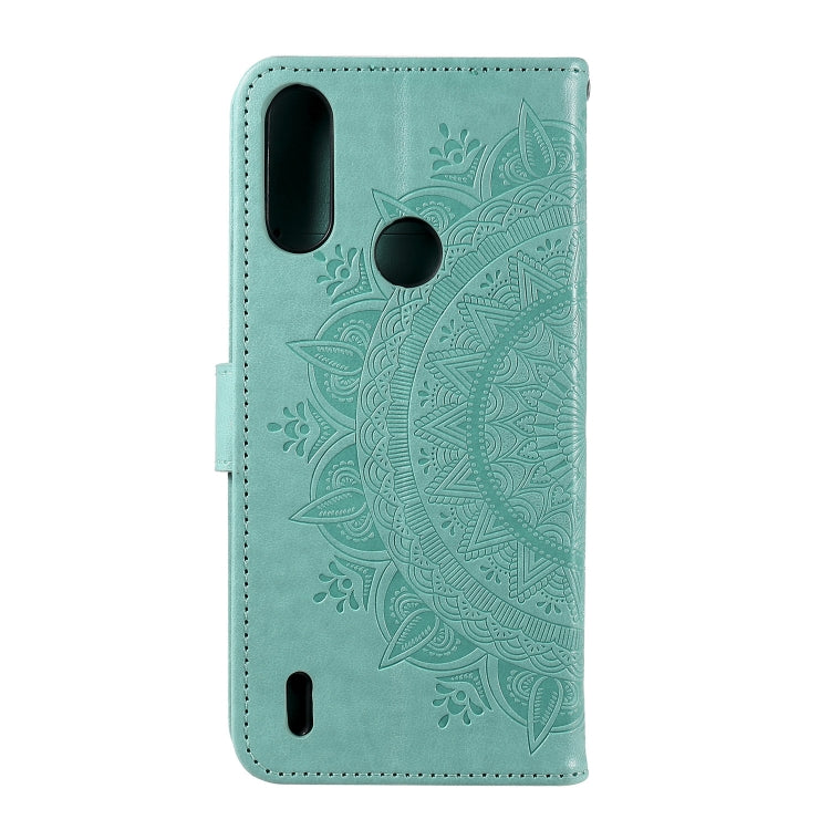 For Motorola Moto E7 Power Totem Flower Embossed Horizontal Flip TPU + PU Leather Case with Holder & Card Slots & Wallet