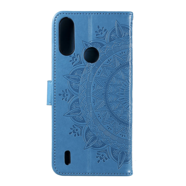 For Motorola Moto E7 Power Totem Flower Embossed Horizontal Flip TPU + PU Leather Case with Holder & Card Slots & Wallet