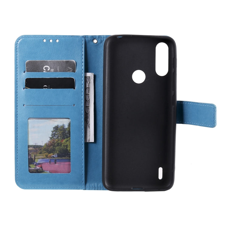 For Motorola Moto E7 Power Totem Flower Embossed Horizontal Flip TPU + PU Leather Case with Holder & Card Slots & Wallet