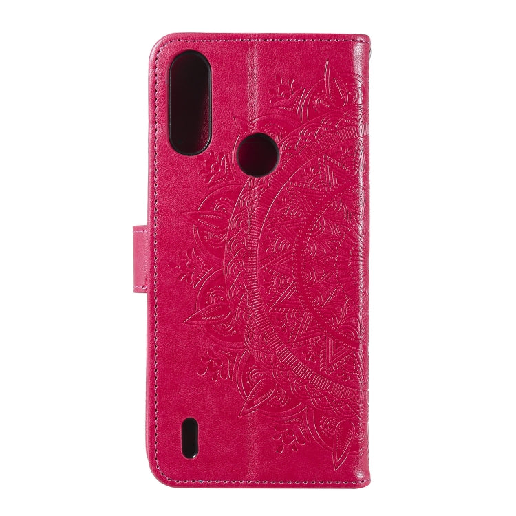 For Motorola Moto E7 Power Totem Flower Embossed Horizontal Flip TPU + PU Leather Case with Holder & Card Slots & Wallet