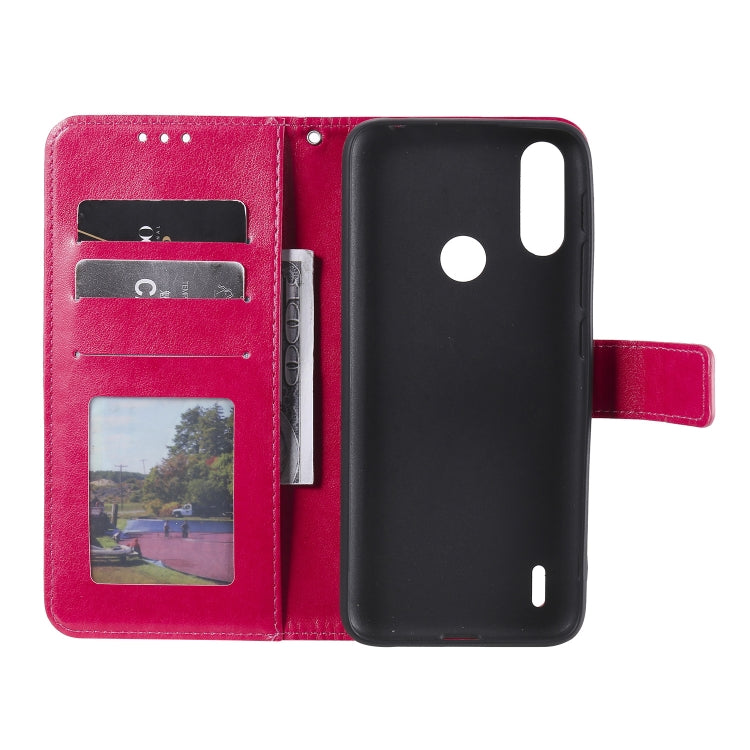 For Motorola Moto E7 Power Totem Flower Embossed Horizontal Flip TPU + PU Leather Case with Holder & Card Slots & Wallet