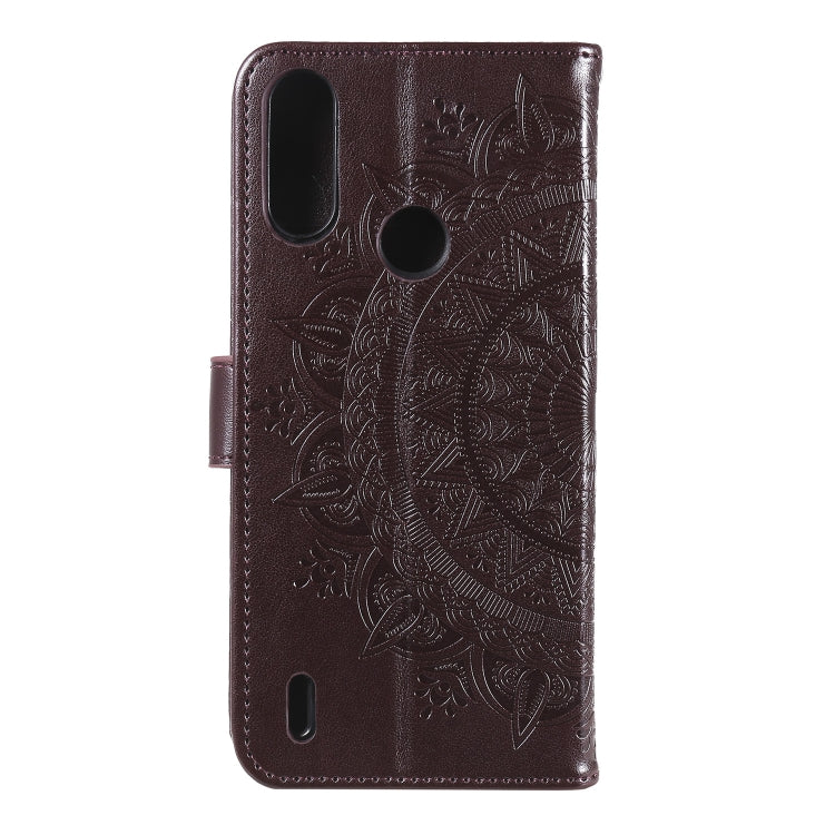 For Motorola Moto E7 Power Totem Flower Embossed Horizontal Flip TPU + PU Leather Case with Holder & Card Slots & Wallet