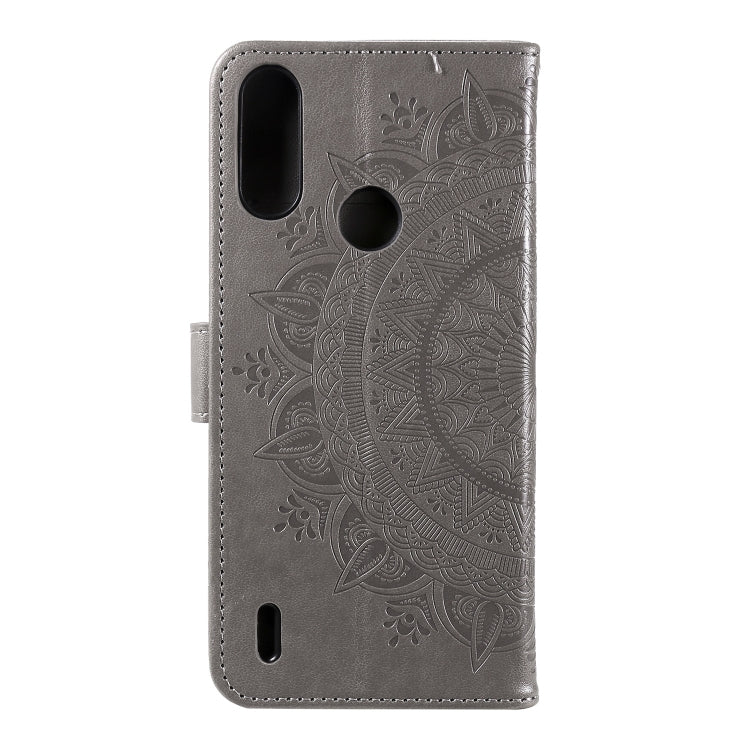 For Motorola Moto E7 Power Totem Flower Embossed Horizontal Flip TPU + PU Leather Case with Holder & Card Slots & Wallet