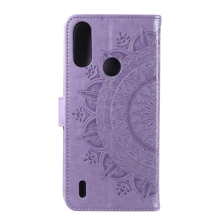For Motorola Moto E7 Power Totem Flower Embossed Horizontal Flip TPU + PU Leather Case with Holder & Card Slots & Wallet