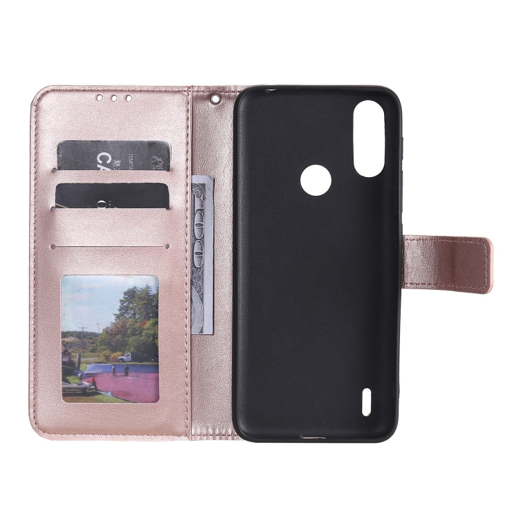 For Motorola Moto E7 Power Totem Flower Embossed Horizontal Flip TPU + PU Leather Case with Holder & Card Slots & Wallet