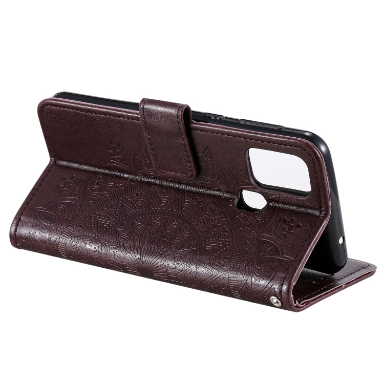 For Motorola Moto G10 / G30 Totem Flower Embossed Horizontal Flip TPU + PU Leather Case with Holder & Card Slots & Wallet