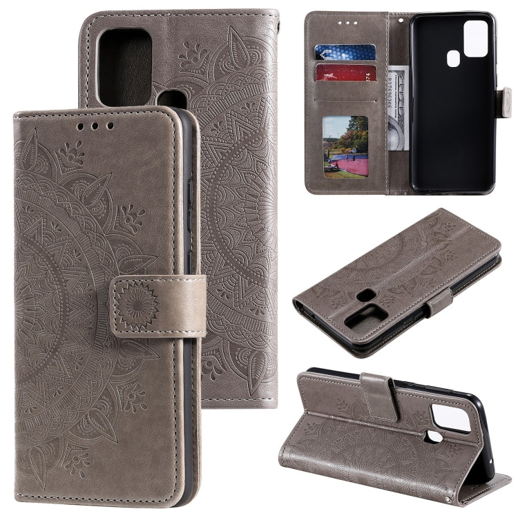 For Motorola Moto G50 Totem Flower Embossed Horizontal Flip TPU + PU Leather Case with Holder & Card Slots & Wallet