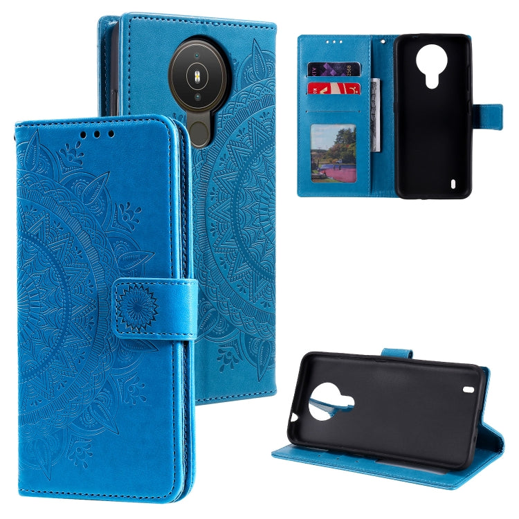 For Nokia 1.4 Totem Flower Embossed Horizontal Flip TPU + PU Leather Case with Holder & Card Slots & Wallet