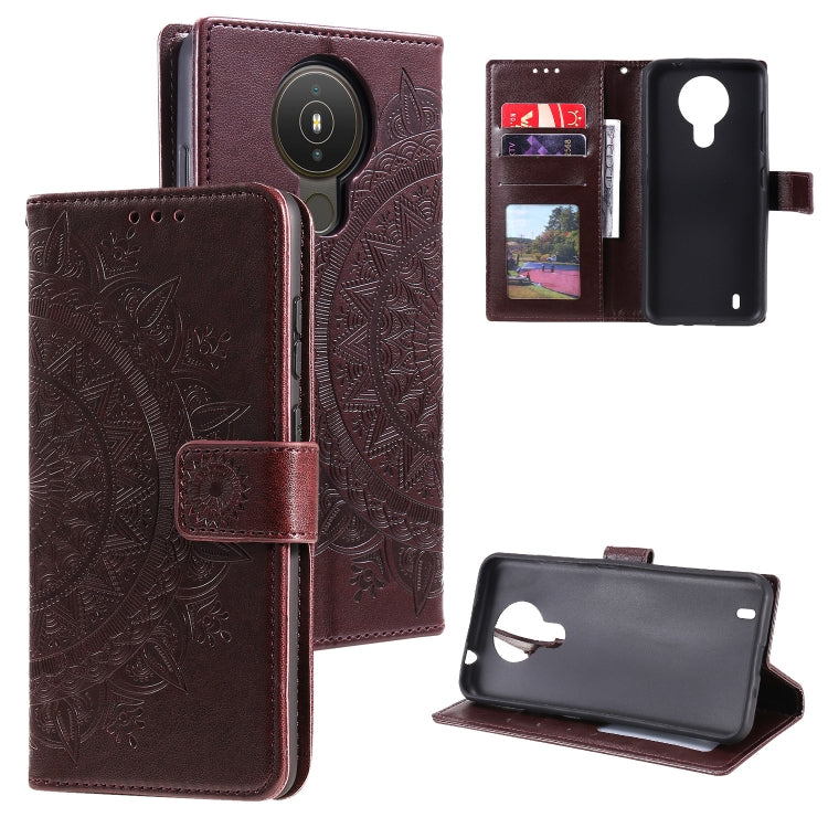 For Nokia 1.4 Totem Flower Embossed Horizontal Flip TPU + PU Leather Case with Holder & Card Slots & Wallet