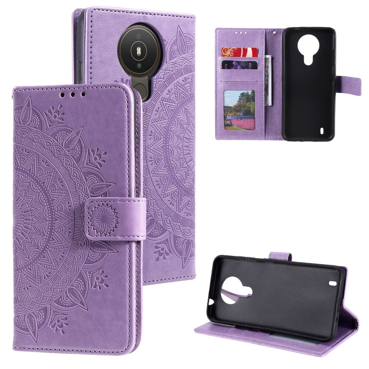 For Nokia 1.4 Totem Flower Embossed Horizontal Flip TPU + PU Leather Case with Holder & Card Slots & Wallet