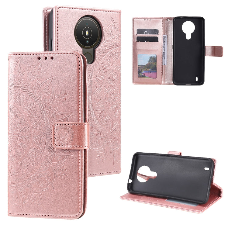 For Nokia 1.4 Totem Flower Embossed Horizontal Flip TPU + PU Leather Case with Holder & Card Slots & Wallet