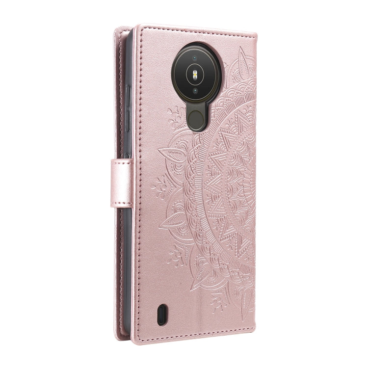 For Nokia 1.4 Totem Flower Embossed Horizontal Flip TPU + PU Leather Case with Holder & Card Slots & Wallet