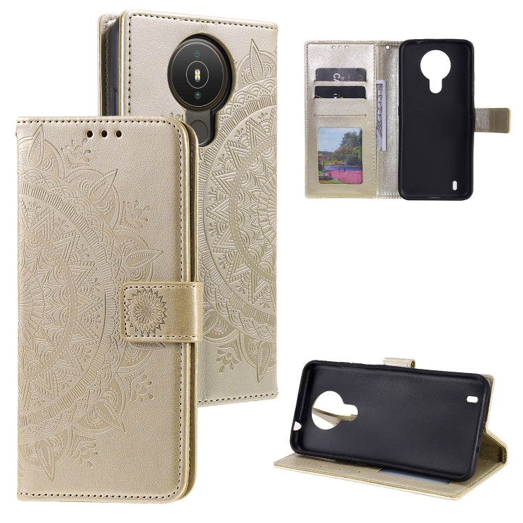For Nokia 1.4 Totem Flower Embossed Horizontal Flip TPU + PU Leather Case with Holder & Card Slots & Wallet