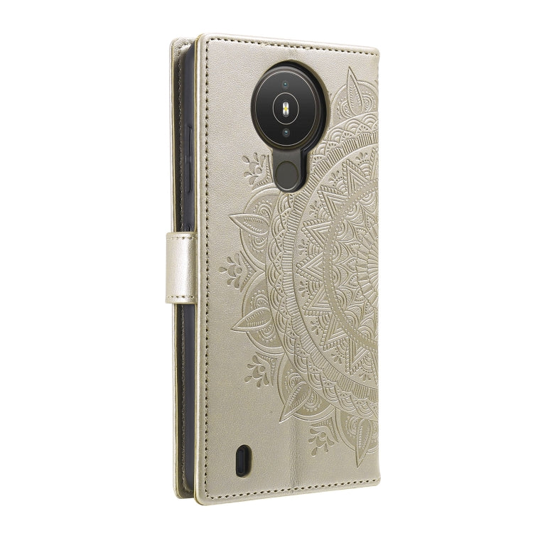 For Nokia 1.4 Totem Flower Embossed Horizontal Flip TPU + PU Leather Case with Holder & Card Slots & Wallet