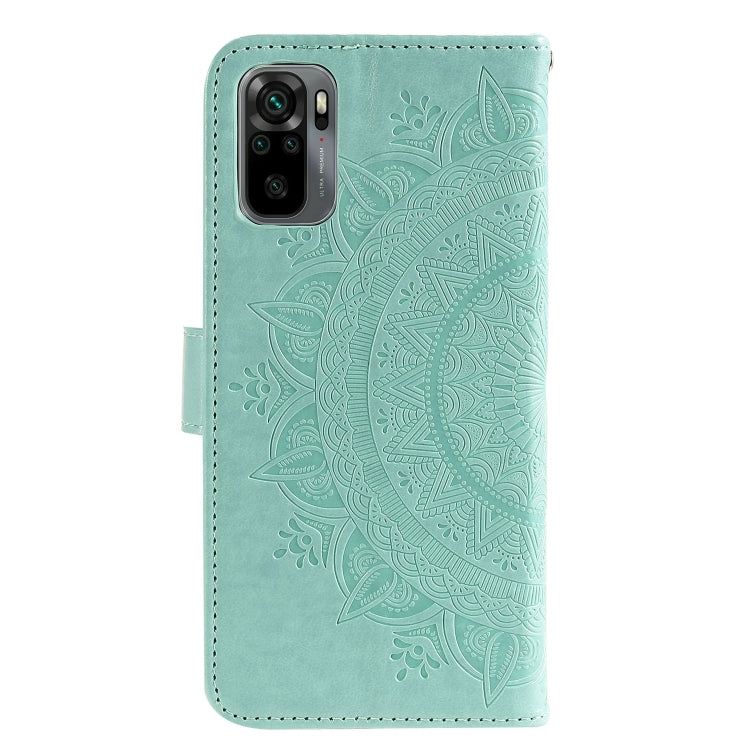 For Xiaomi Redmi Note 10 4G Totem Flower Embossed Horizontal Flip TPU + PU Leather Case with Holder & Card Slots & Wallet